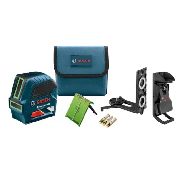 Bosch 100 ft. Self Leveling Cross Line Laser with VisiMax Green Beam+BLAZE 135 ft. Laser Measurer with Full Color Display