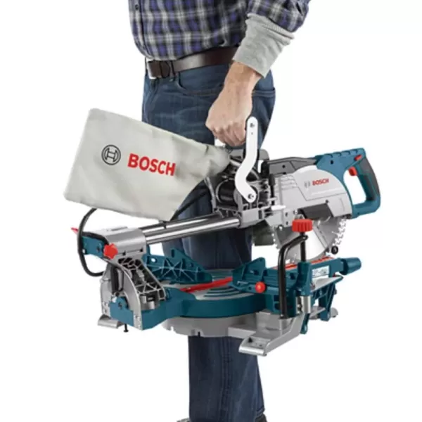 Bosch 12 Amp 8-1/2 in. Corded Portable Single Bevel Sliding Compound Miter Saw with 48-Tooth Carbide Blade