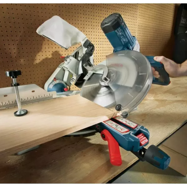 Bosch 15 Amp 12 in. Corded Dual-Bevel Sliding Glide Miter Saw with 60 Tooth Saw Blade