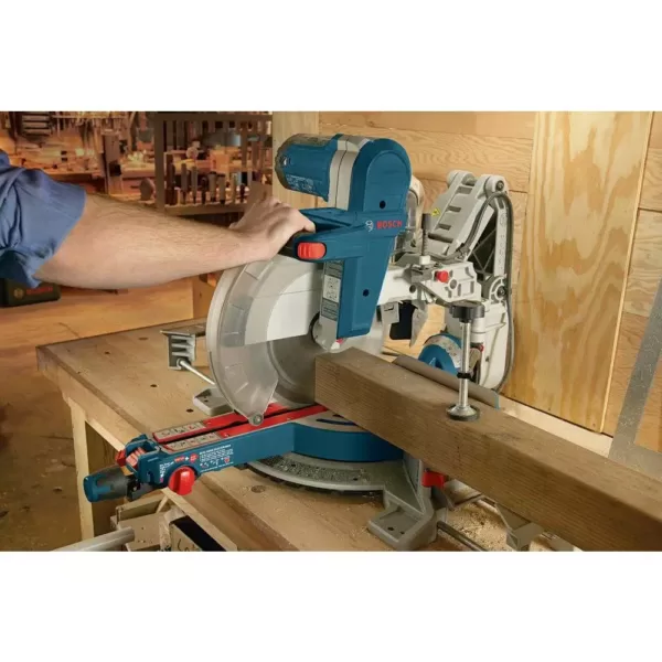 Bosch 15 Amp 12 in. Corded Dual-Bevel Sliding Glide Miter Saw with 60 Tooth Saw Blade