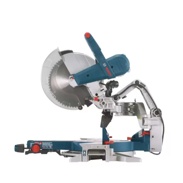 Bosch 15 Amp 12 in. Corded Dual-Bevel Sliding Glide Miter Saw with 60 Tooth Saw Blade