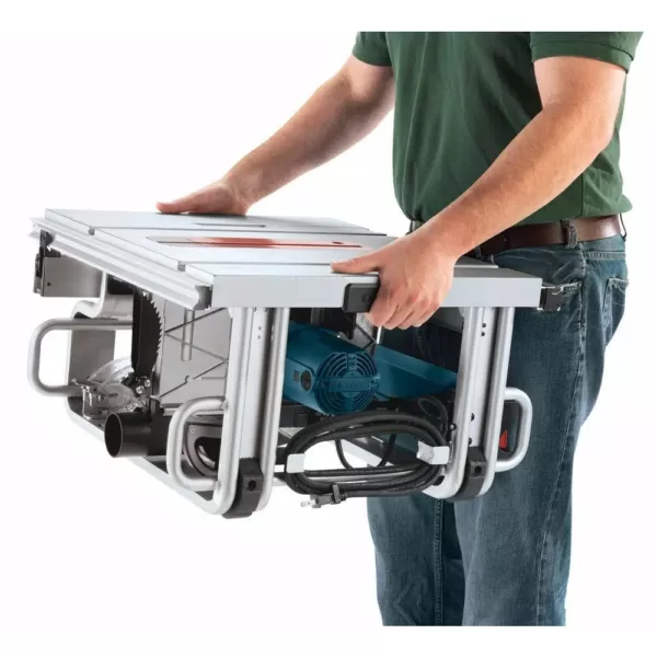 Bosch 15 Amp 10 in. Corded Portable Worksite Bench Table Saw with Smart Guard System and 24-Tooth Carbide Saw Blade