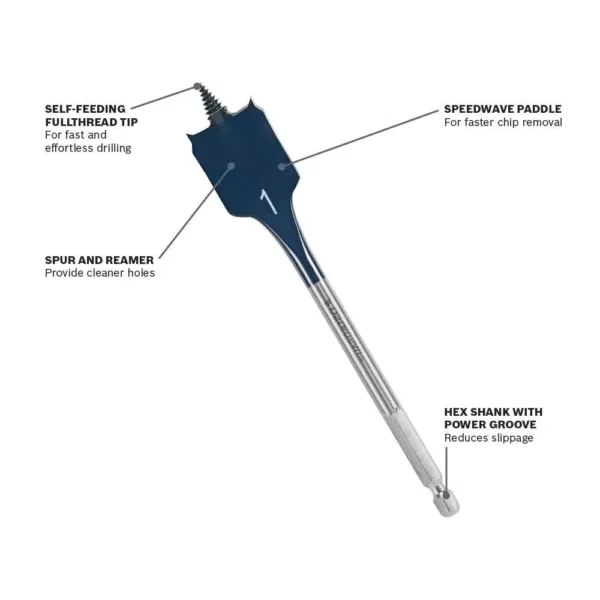 Bosch Daredevil 1/2 in. x  6 in. Spade Bit