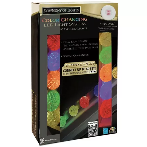 Brite Star Symphony of Lights 10-Light LED G40 Color-Changing Light Show