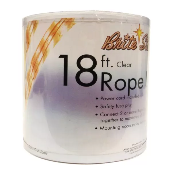 Brite Star 18 ft. 50-Light Clear Rope Light