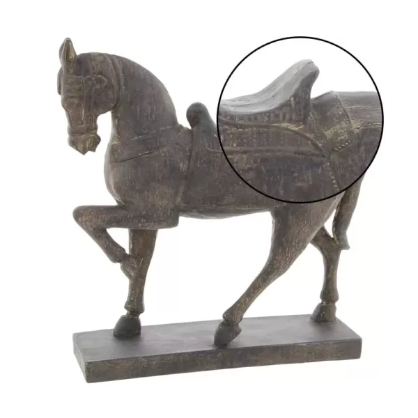 LITTON LANE 15 in. x 4 in. Decorative Horse Sculpture in Colored Polystone