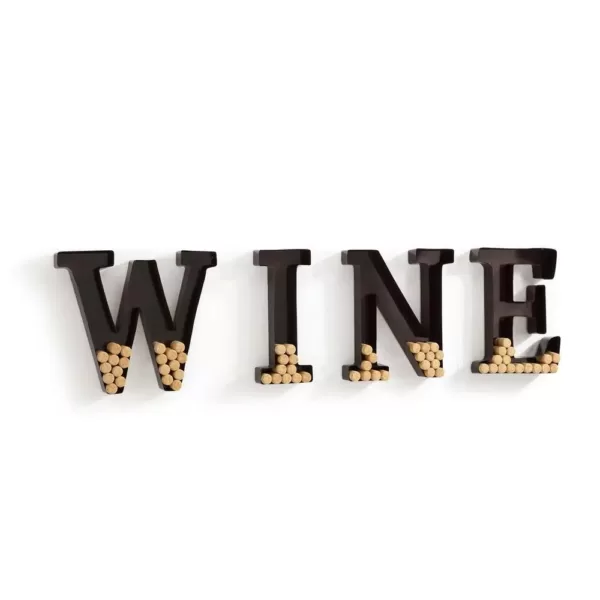 DANYA B Wine Letters Metal Wall Mount Cork Holder