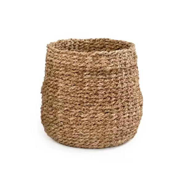 Zentique Concave Hand Woven Seagrass Medium without Handles Basket