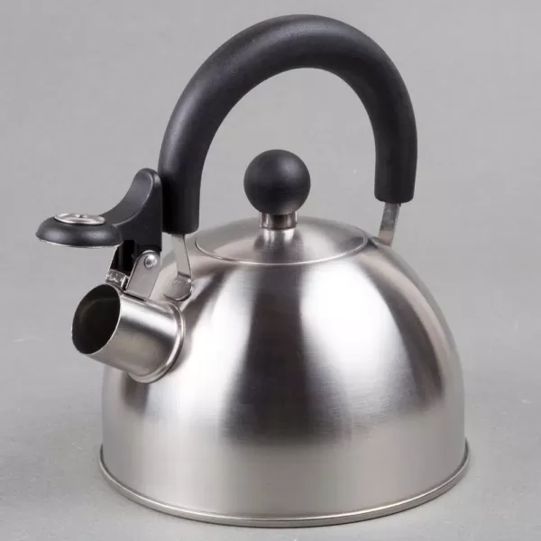 Creative Home Simplicity 6-Cup Brushed Stainless Steel with Whistle Stovetop Tea Kettle