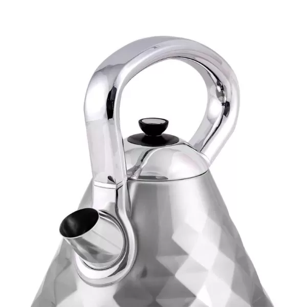 Ovente 7.1-Cup Silver Electric Kettle with Boil-Dry Protection and Auto Shut-Off, Cleo Collection (KS755BR)