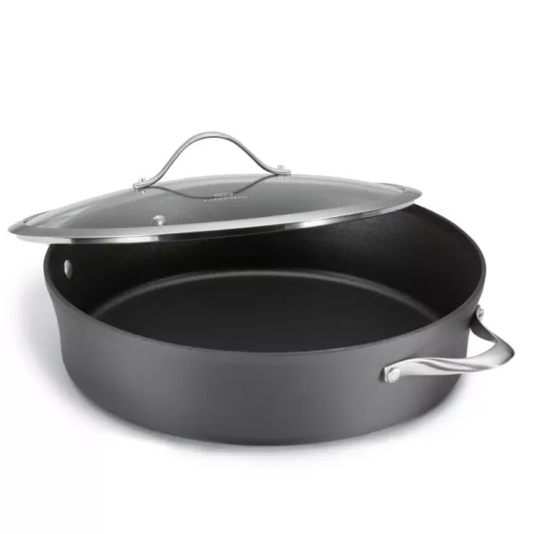 Calphalon Contemporary 7 qt. Aluminum Nonstick Saute Pan in Black with Glass Lid