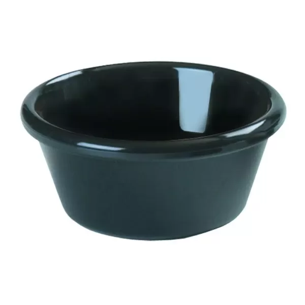 Carlisle 2 oz. SAN Plastic Smooth Sided Ramekin in Black (Case of 48)