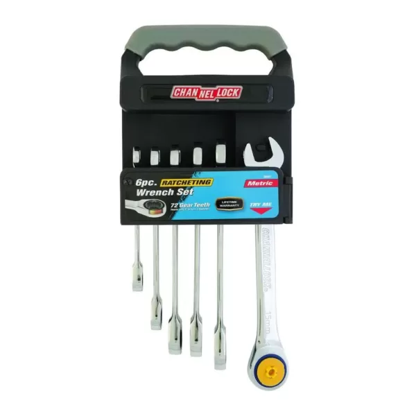 Channellock Metric Ratcheting Wrench Set (6-Piece)