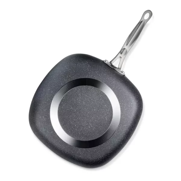 GRANITESTONE 9.5 in. Aluminum Ultra-Durable Non-Stick Diamond Infused Square Fry Pan