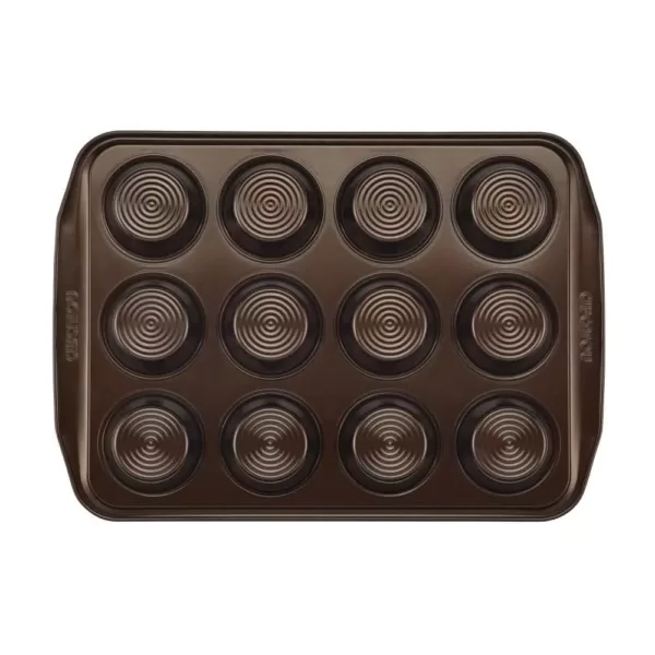 Circulon 12-Cup Chocolate Brown Non-Stick Bakeware Muffin Pan