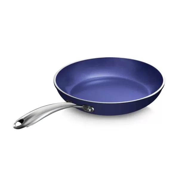 GRANITESTONE Classic Blue 12 in. Aluminum Ultra-Durable Non-Stick Diamond Infused Fry Pan