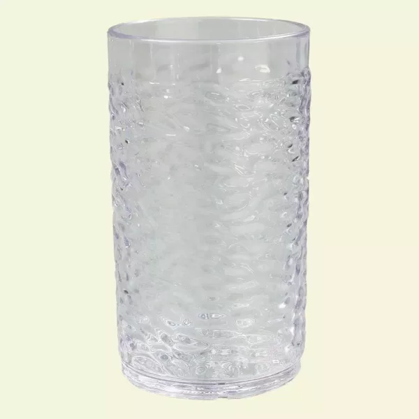 Carlisle 9.5 oz. SAN Plastic Pebble Optic Tumbler in Clear (Case of 24)