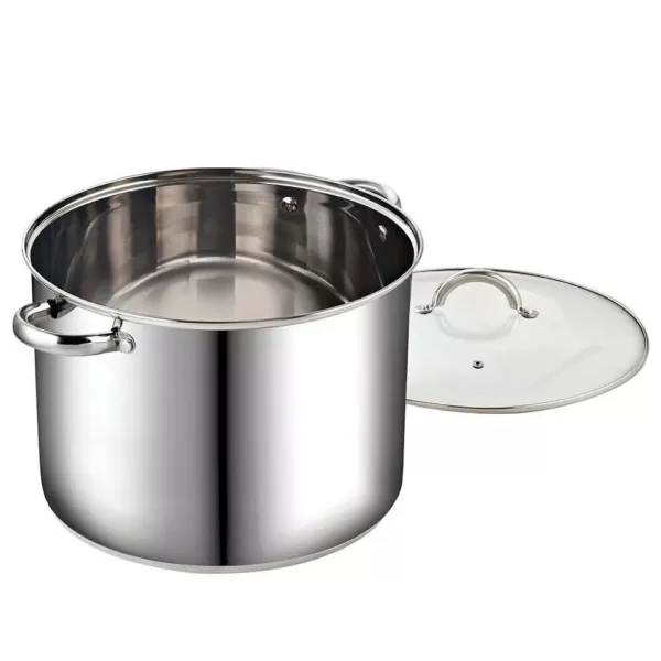 Cook N Home 16 qt. Stainless Steel Stock Pot with Glass Lid