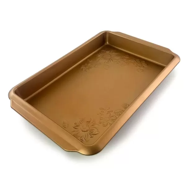 Gibson Home Country Kitchen Copper Embossed Carbon Steel 13.75 in. Roaster Pan