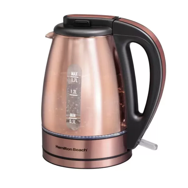 Hamilton Beach 7-Cup Copper Glass Cordless Electric Kettle