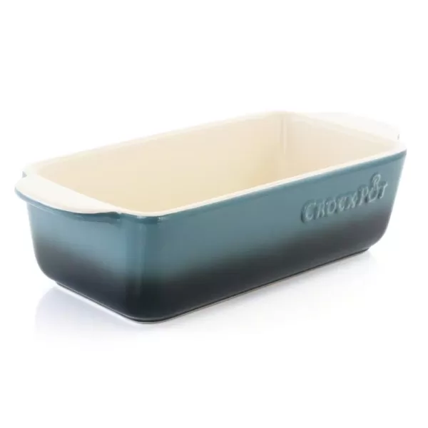 Crock-Pot Artisan 1.25 Qt. Blue Stoneware Rectangle Bake Pan