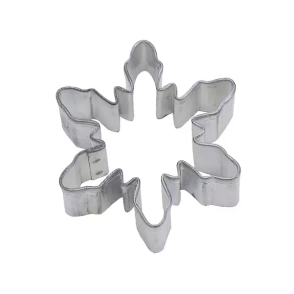 CybrTrayd 12-Piece 2.25 in. Snowflake Tinplated Steel Cookie Cutter & Recipe