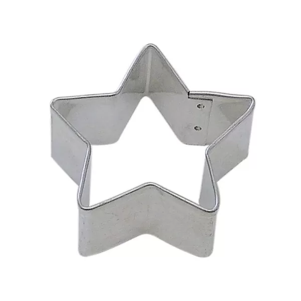 CybrTrayd 12-Piece 2 in. Star Tinplated Steel Cookie Cutter & Cookie Recipe