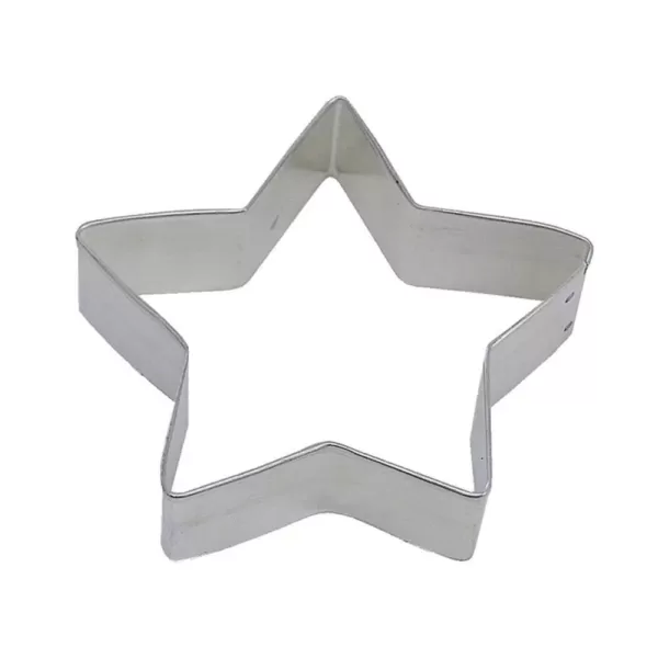 CybrTrayd 12-Piece 3.5 in. Star Tinplated Steel Cookie Cutter and Cookie Recipe