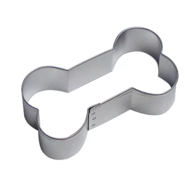 CybrTrayd 12-Piece Dog Bone 3.5 in.  Tinplated Steel Cookie Cutter & Recipe