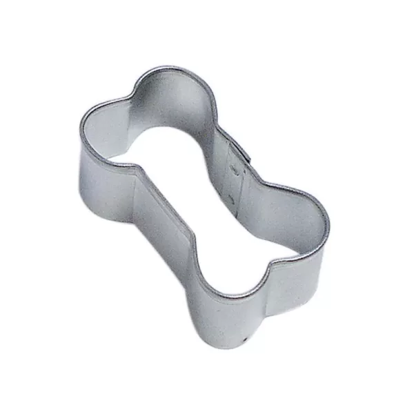 CybrTrayd 12-Piece Mini Dog Bone Tinplated Steel Cookie Cutter & Recipe