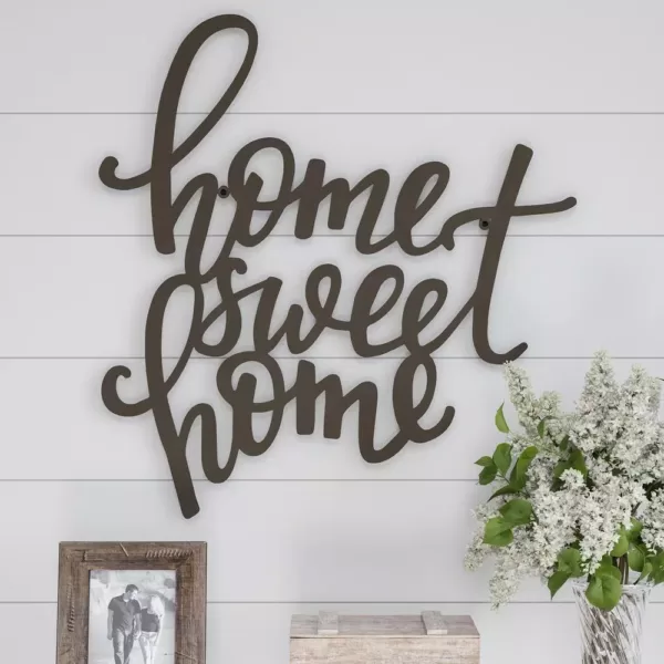 Lavish Home "Home Sweet Home" Metal Cutout Sign