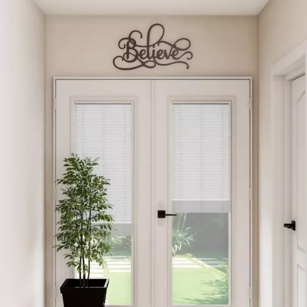 Lavish Home "Believe" Metal Cutout Sign