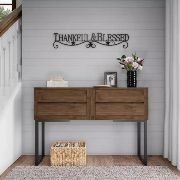 Lavish Home "Thankful and Blessed" Metal Cutout Sign