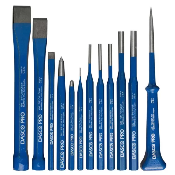 Dasco Pro Punch and Chisel Set (12-Piece)