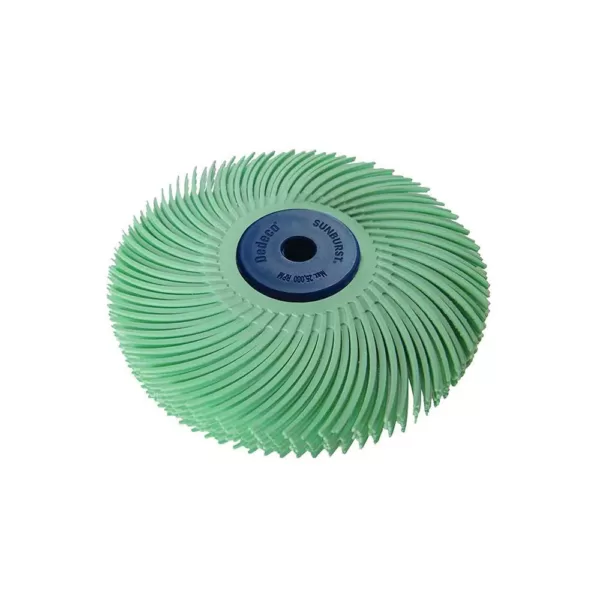 Dedeco Sunburst 3 in. 6-Ply Radial Discs 1/4 in. 1 mic U-Fine Arbor Thermoplastic Cleaning and Polishing Tool