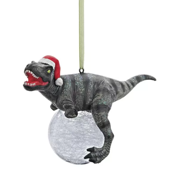 Design Toscano 3.5 in. Blitzer, the T-Rex Holiday Ornament