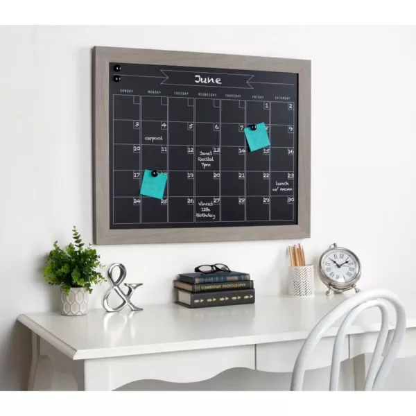 DesignOvation Beatrice Chalkboard Monthly Calendar Memo Board