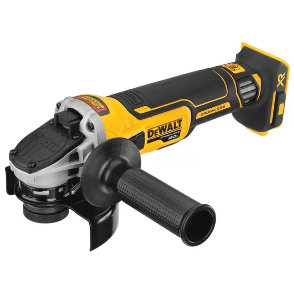 DEWALT 20-Volt MAX XR Cordless Brushless 4-1/2 in. Slide Switch Small Angle Grinder with Kickback Brake (Tool-Only)