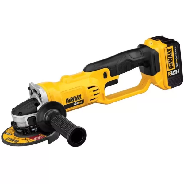 DEWALT 20-Volt MAX Cordless 4-1/2 in. to 5 in. Grinder, (2) 20-Volt 5.0Ah Batteries & Charger