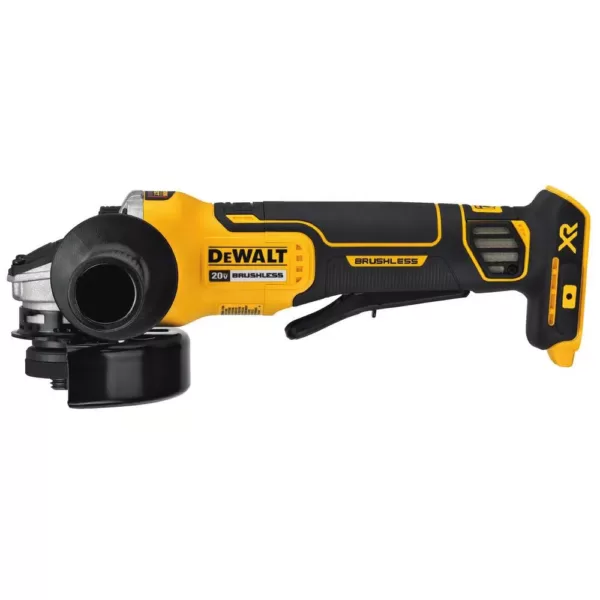 DEWALT 20-Volt MAX XR Cordless Brushless 4-1/2 in. Paddle Switch Small Angle Grinder with (1) 20-Volt 4.0Ah Battery & Charger