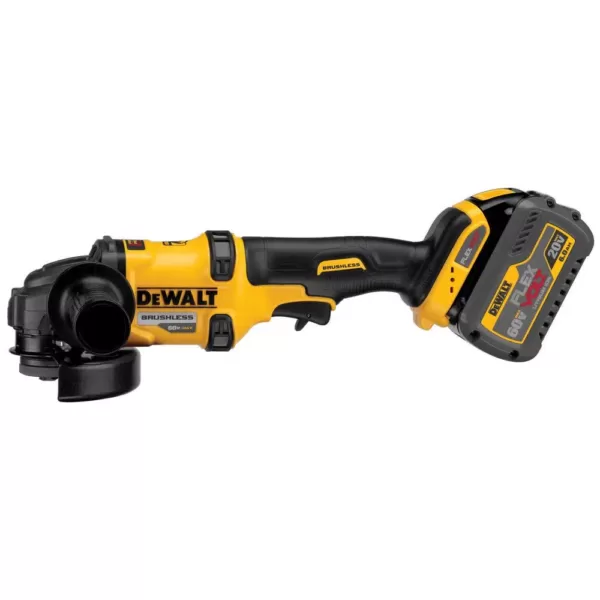 DEWALT FLEXVOLT 60-Volt MAX Cordless Brushless 4-1/2 in. Angle Grinder with Kickback Brake & (2) FLEXVOLT 6.0Ah Batteries