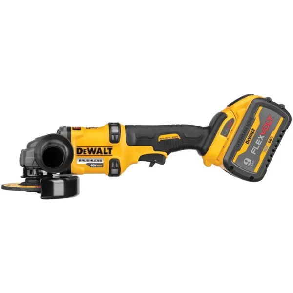 DEWALT FLEXVOLT 60-Volt MAX Cordless Brushless 4-1/2 in. - 6 in. Small Angle Grinder & (1) FLEXVOLT 9.0Ah Battery