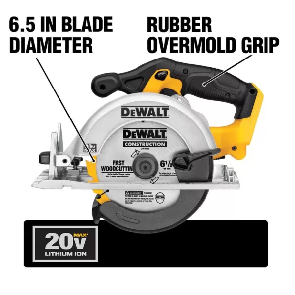 DEWALT FLEXVOLT 60-Volt MAX Brushless 4-1/2 in. - 6 in. Small Angle Grinder, (2) FLEXVOLT 9.0Ah Batteries & 6-1/2 in. Circ Saw