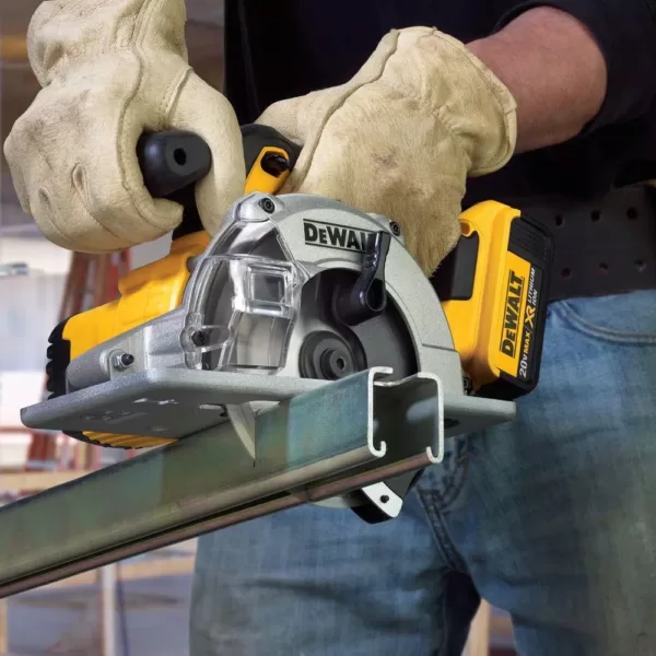 DEWALT 20-Volt MAX Cordless 5-1/2 in. Metal Cutting Circular Saw with (2) 20-Volt Batteries 5.0Ah