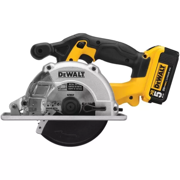 DEWALT 20-Volt MAX Cordless 5-1/2 in. Metal Cutting Circular Saw with (2) 20-Volt Batteries 5.0Ah