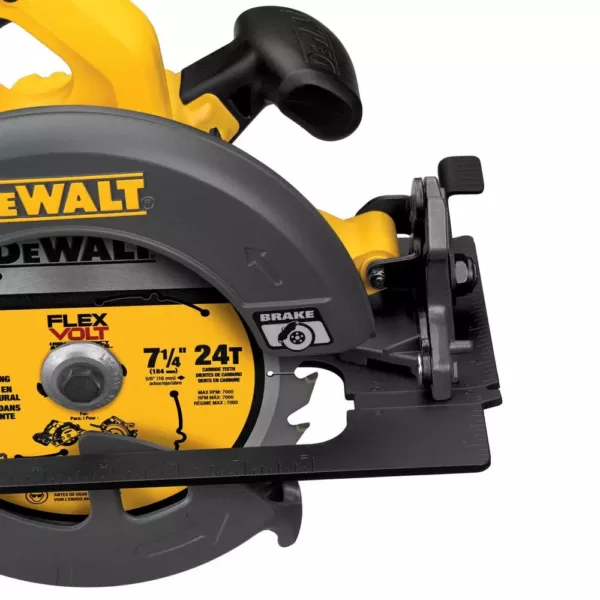 DEWALT FLEXVOLT 60-Volt MAX Cordless Brushless 7-1/4 in. Circular Saw, (1) FLEXVOLT 6.0Ah & (1) FLEXVOLT 9.0Ah Battery