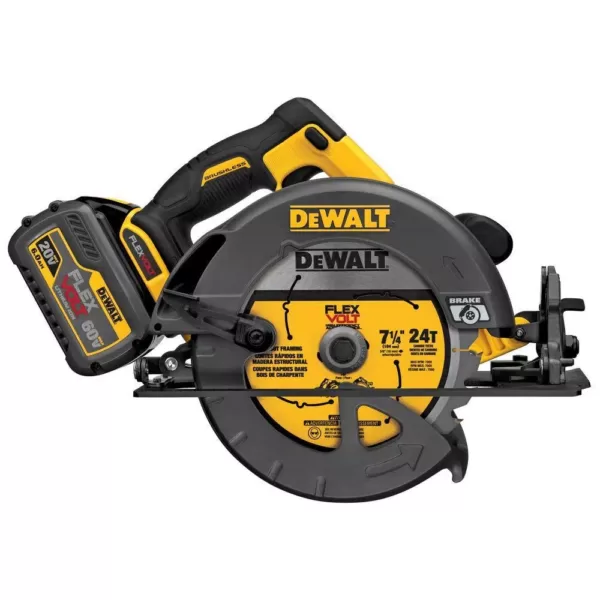 DEWALT FLEXVOLT 60-Volt MAX Cordless Brushless 7-1/4 in. Circular Saw with (3) FLEXVOLT 6.0Ah Batteries