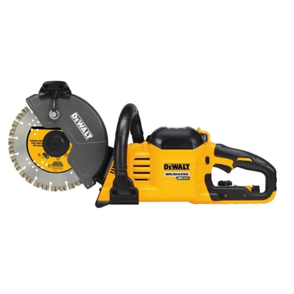 DEWALT FLEXVOLT 60-Volt MAX Brushless 9 in. Cut-Off Construction Saw, (2) FLEXVOLT 9.0Ah Batteries & 7-1/4 in. Circular Saw