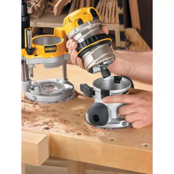 DEWALT 12 Amp Corded 2-1/4 Horsepower Electronic Variable Speed Fixed Base Router with Soft Start