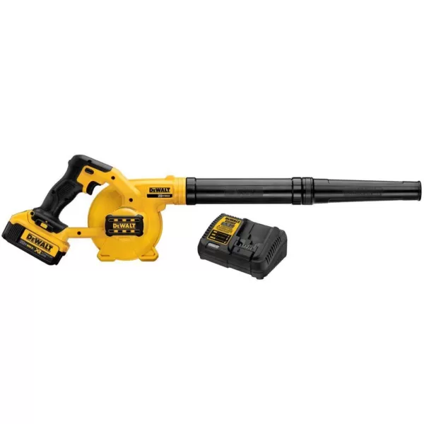 DEWALT 20-Volt MAX Cordless Compact Jobsite Blower 135 MPH 100 CFM with (1) 20-Volt 4.0Ah Battery & Charger